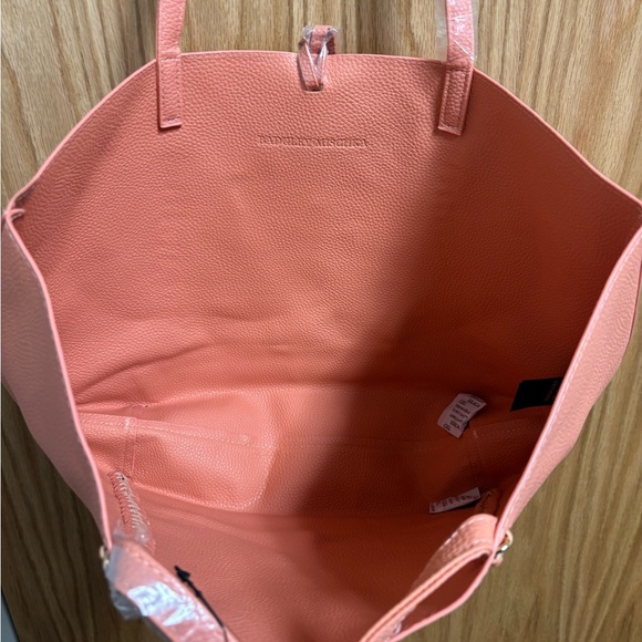 Badgley Mischka Coral Tote with Chain Detail